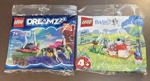 LEGO Polybag Lot (2 Sets) - Bluey Tea Party 30687 & DREAMZzz 30636 NEW