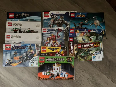 Lego Instruction Manuals Lot of 12, Ninjago, Harry Potter, Avengers, Minecraft +