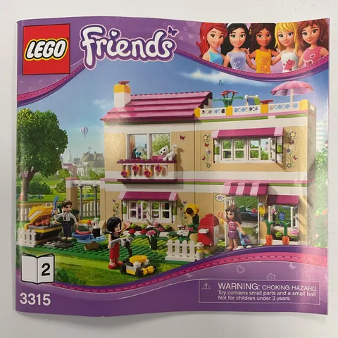 Lego Friends 3315 - Instruction Manual Only