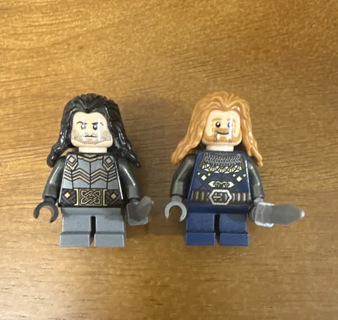 LEGO The Hobbit Fili and Kili the Dwarf Minifigures Lot of 2 Plastic Figures