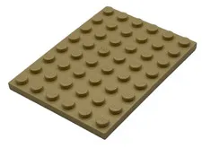 Lego 3036 Tan Plate 6 x 8 Element 4114056 6070501