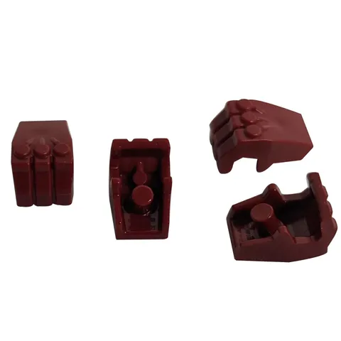 4 NEW LEGO Hand Gorilla Fist (fits Minifigure Hand) Dark Red