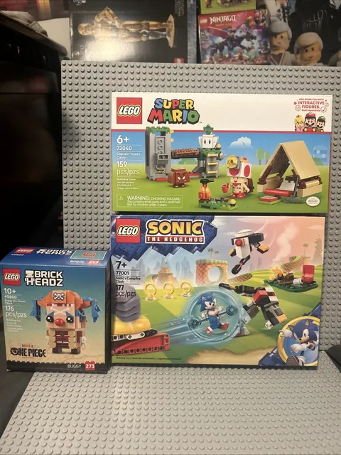 Lego Sealed Set Lot Super Mario Sonic Brick Headz Mint