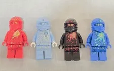 LEGO Ninjago NRG Jay Kai Cole Zane NO CRACKS GREAT CONDITION
