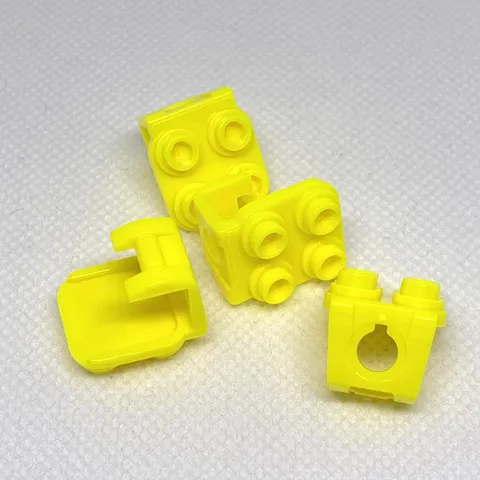LEGO Parts - Neon Yellow, Minifig Neck Bracket 4 Back Studs No 41811 - QTY 4