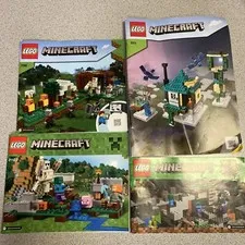Lego Minecraft Instruction Manuals:  Lot of 4 21173 21141 21123 21159 Fast Ship