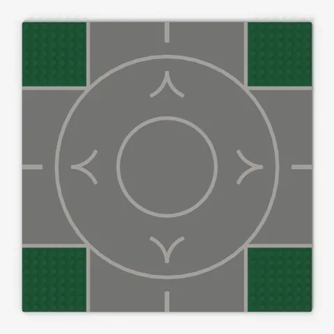 LEGO ® Baseplate, Road: 2361px1 - Green - Used