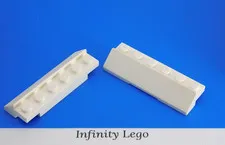5 LEGO Vintage 90's White Slope 2 x 6 Train Railway (2875 4590 4591) - 5 Pieces
