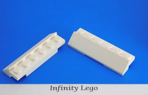 5 LEGO Vintage 90's White Slope 2 x 6 Train Railway (2875 4590 4591) - 5 Pieces