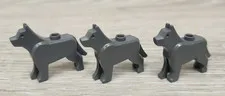 Lego 48812 Dark Bluish Gray Dog Wolf Minifigure Figure Part Piece Lot Of 3