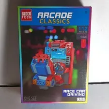 BLOCK TECH ARCADE CLASSICS RACE CAR DRIVING BUILDING 112pc