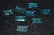 (8) 1x2 Light Blue Translucent Plate Bricks ~ New Lego Parts ~