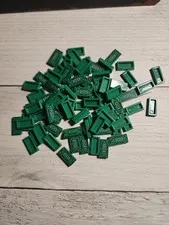 Lego 80 New Green Tiles 1 x 2 with Currency Money 100 Bills Note Parts