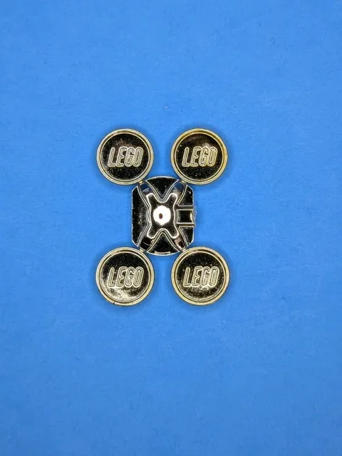 NEW LEGO® 1 Set Of 4 Coins on Sprue Chrome Gold Pirates Treasure 
