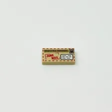 3069pb1287 LEGO Tile 1x2 JUNK MAIL SELCTED WINNER Tan (1)