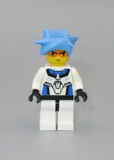 LEGO Exo Force Hikaru blue spiky hair minifigure 7709 7700