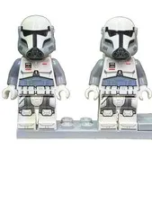 LEGO Star Wars Clone Imperial Commando Lot of 2 White/Gray Plastic