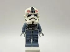 LEGO STAR WARS Part sw1104 - AT-AT Driver, Dark Red Imperial Logo, cheeks, frown