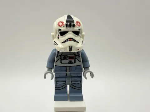 LEGO STAR WARS Part sw1104 - AT-AT Driver, Dark Red Imperial Logo, cheeks, frown