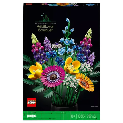 Lego Wildflower Bouquet Set Artificial Flowers with Poppies Bricks Display Gift