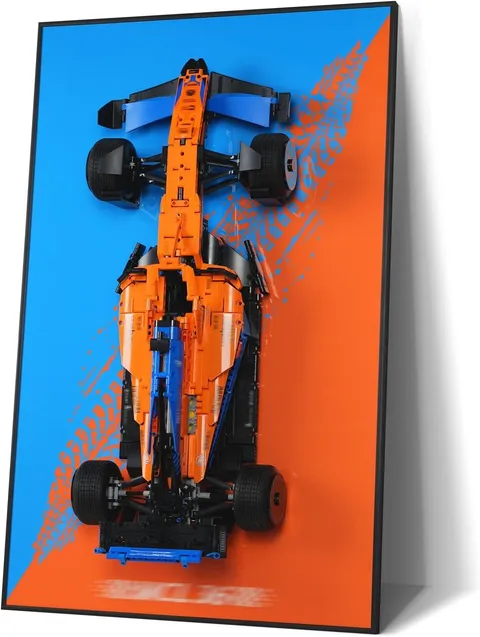Display Wallboard for Lego McLaren Formula 1 Race Car, Wall Mount for Lego 42141