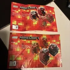 Lego 21106 Minecraft Micro World The Nether Building Instruction Manuals Only
