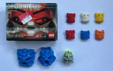 LEGO BIONICLE: Kanohi Nuva and Krana Pack (8598) OPEN BOX Mask Lot