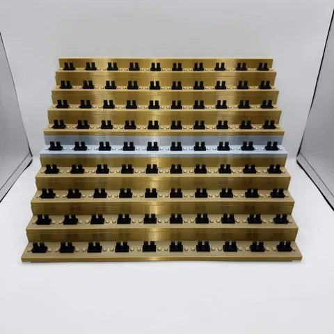3D printed straight Lego minifigure stand (Up To 100 Minifigs)
