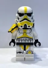 Lego Star Wars Minifigure 75311 Artillery Stormtrooper - Yellow/White w/Backpack