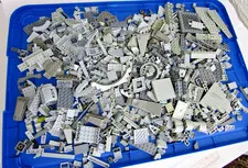 Grey Lego Bricks, Plates,Parts, Pieces Lot. Dark Grey, Light Grey specialty