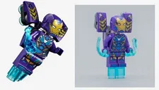 LEGO Iron Man Pepper Potts Minifigure w/ Trans-Light Blue Accessories