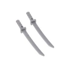 2x LEGO Ninja Figures Weapon Samurai Katana Sword Flat Silver 4612900 30173b