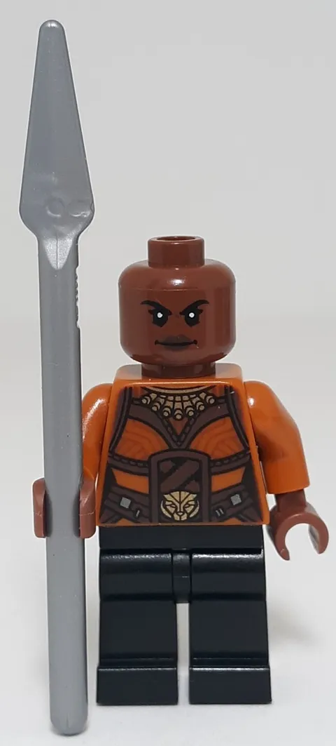 Lego Super Heroes Black Panther Okoye Minifigure With Spear Weapon