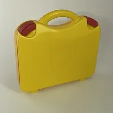 Yellow Hard LEGO Storage Case Plastic  Latching Empty Box