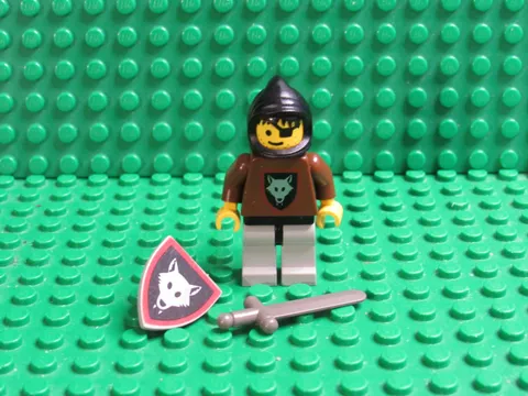 LEGO Minifigure Castle WolfPack sword shield black hood 6038 6075 6082 BH32