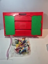 LEGO Storage Red Playtable w/ Handle 30341-001 1998 Lap Desk W Mixed Legos  Pcs