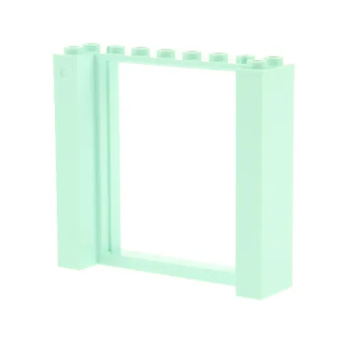 1x LEGO Door Frame 2x8x6 Light Aqua Blue Window Castle Gate 43204 6365947 80400
