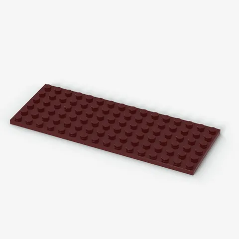 LEGO ® Plate: 3027 - Dark Red - Used