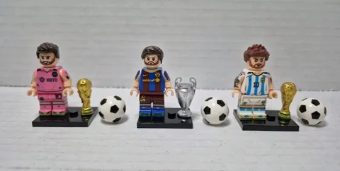 Lionel Messi Custom Soccer Minifigures Argentina Barcelona Inter Miami