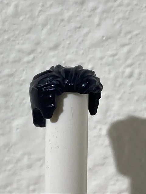 LEGO Black MINIFIGURE HAIR Male Short Swept Left Tousled 23186  (x1)
