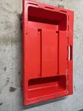 1998 Red Lego Lap Table Tray Storage Sliding Base Plates Carry Case