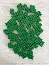 LEGO LOT GREEN 64 PCS 2X3 BRICK BUILDING PIECES