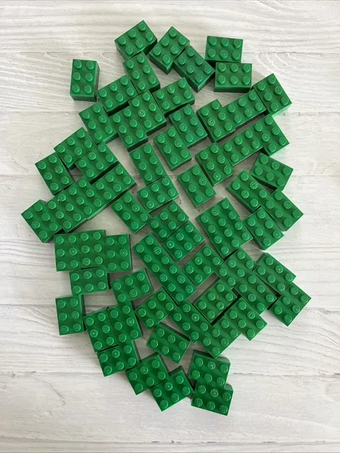 LEGO LOT GREEN 64 PCS 2X3 BRICK BUILDING PIECES
