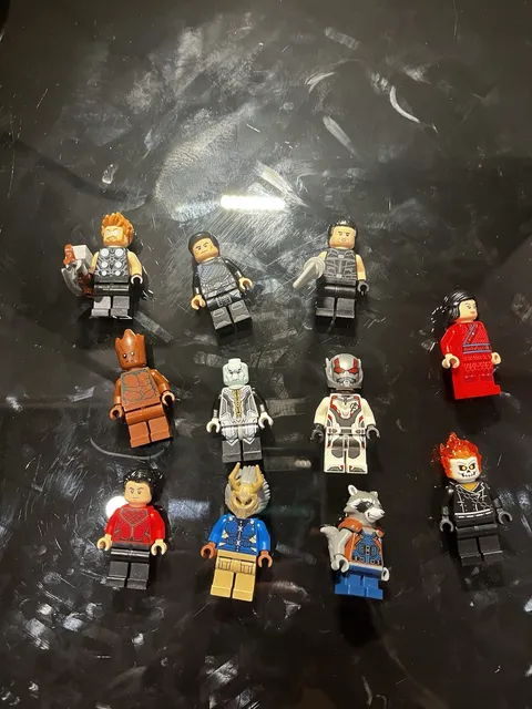 LEGO Minifigure Lot of 11 w/ Accessories, Thor Groot Killmonger & Others