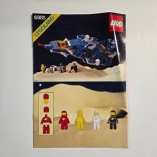LEGO Instruction Manual 6985 Blue Vintage 1986 Legoland Space Cosmic Voyager