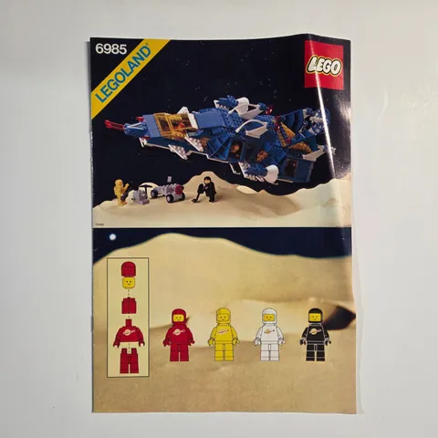 LEGO Instruction Manual 6985 Blue Vintage 1986 Legoland Space Cosmic Voyager