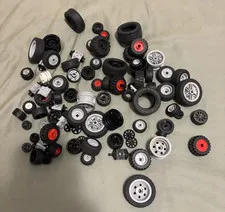 LEGO Wheels Tires Lot 13.7 oz Bulk Car Truck Technic Rims Vehicle Parts MOC