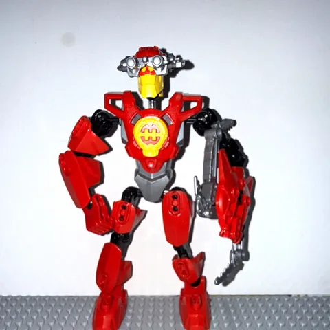 LEGO HERO Factory Furno Custom Robot Figure Red Black Gray Yellow