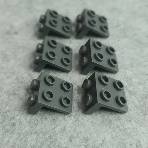 LEGO 44728 Bracket 1 x 2 - 2 x 2 Dark Bluish Gray x6 Genuine