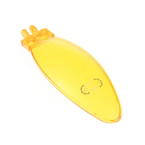 1x LEGO Windshield 9x3x1 Transparent Orange Sticker Dome 47844pb04
